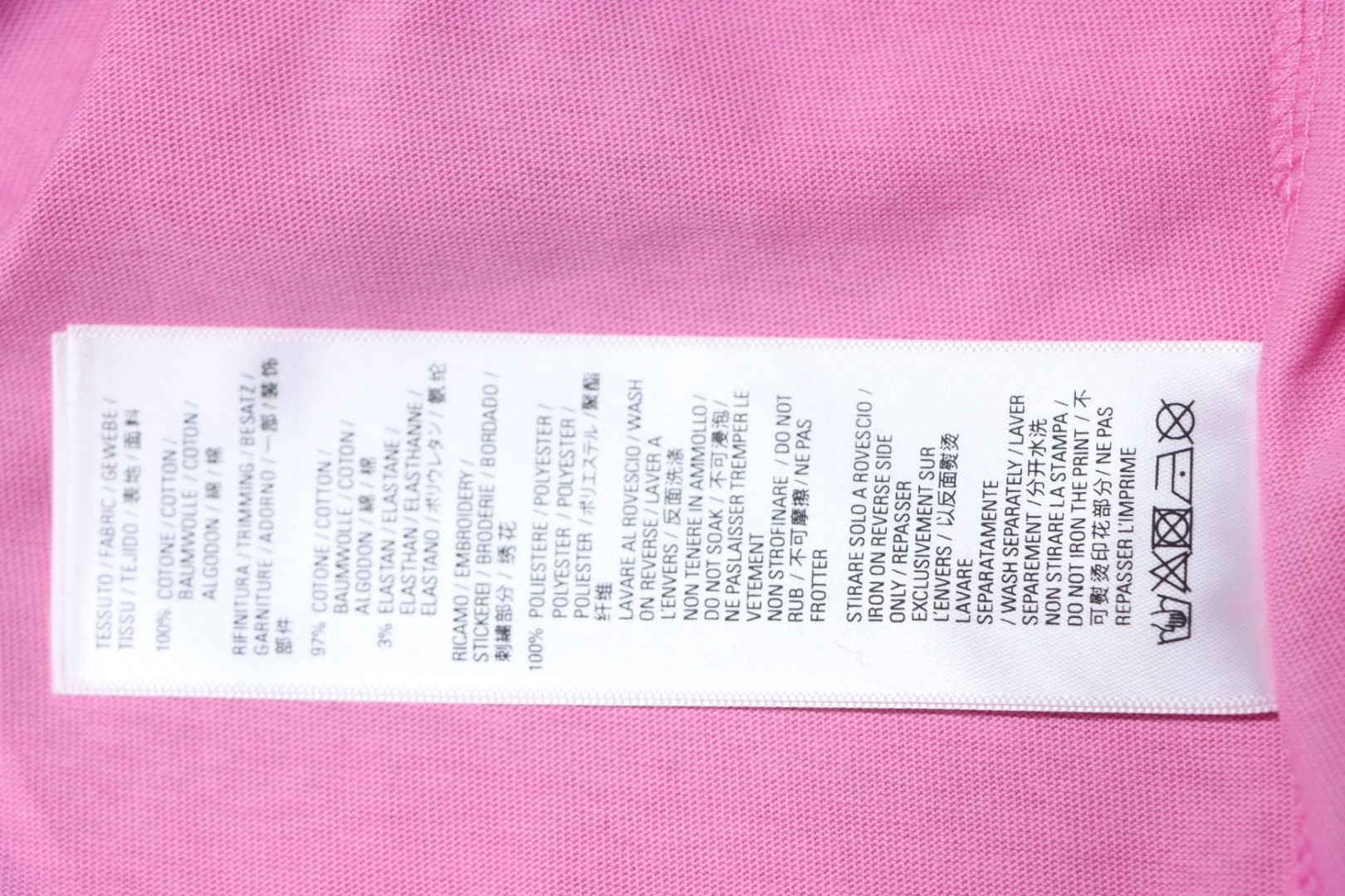 Balenciaga Co-branded Manchester United Football Embroidery T-shirt Pink