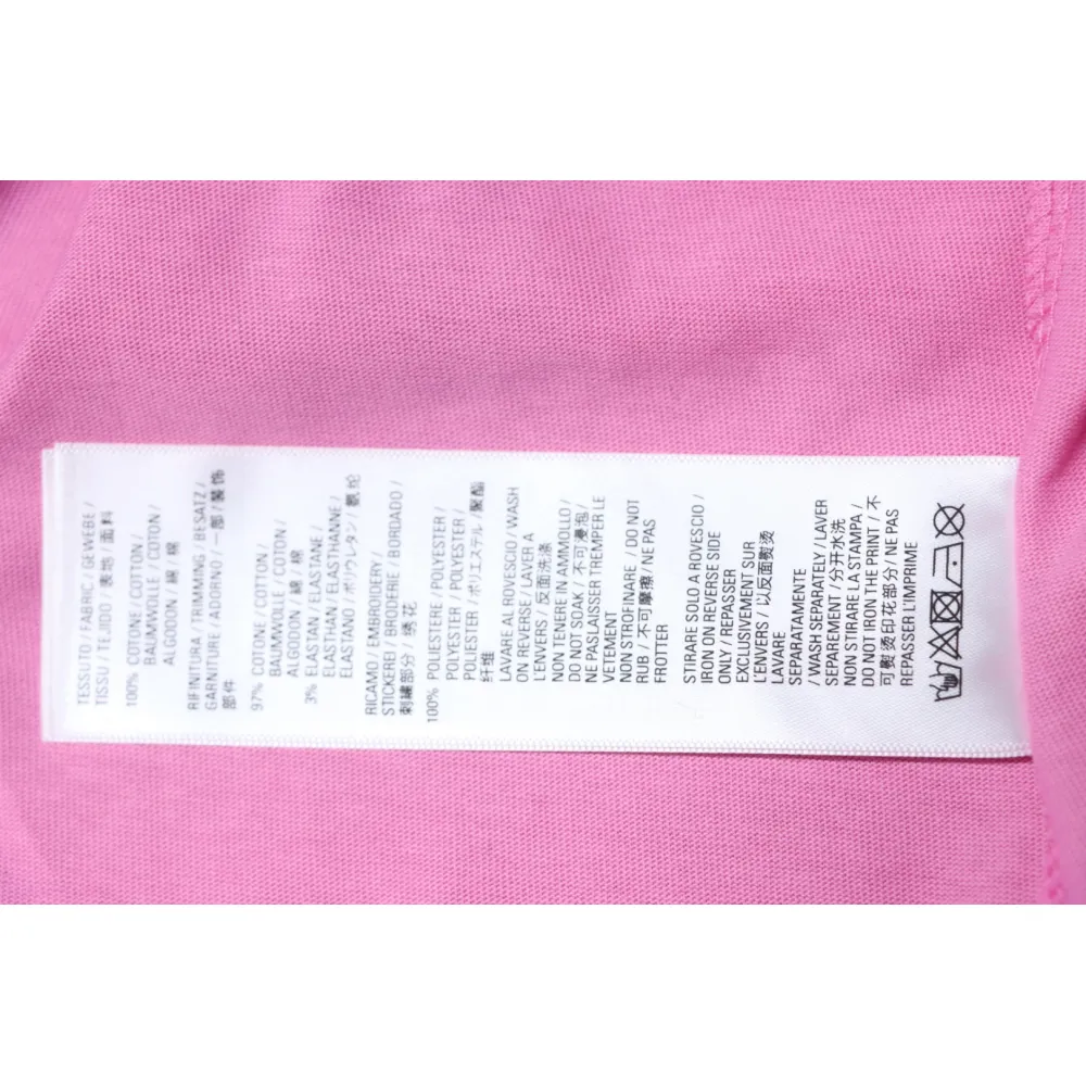 Balenciaga Co-branded Manchester United Football Embroidery T-shirt Pink