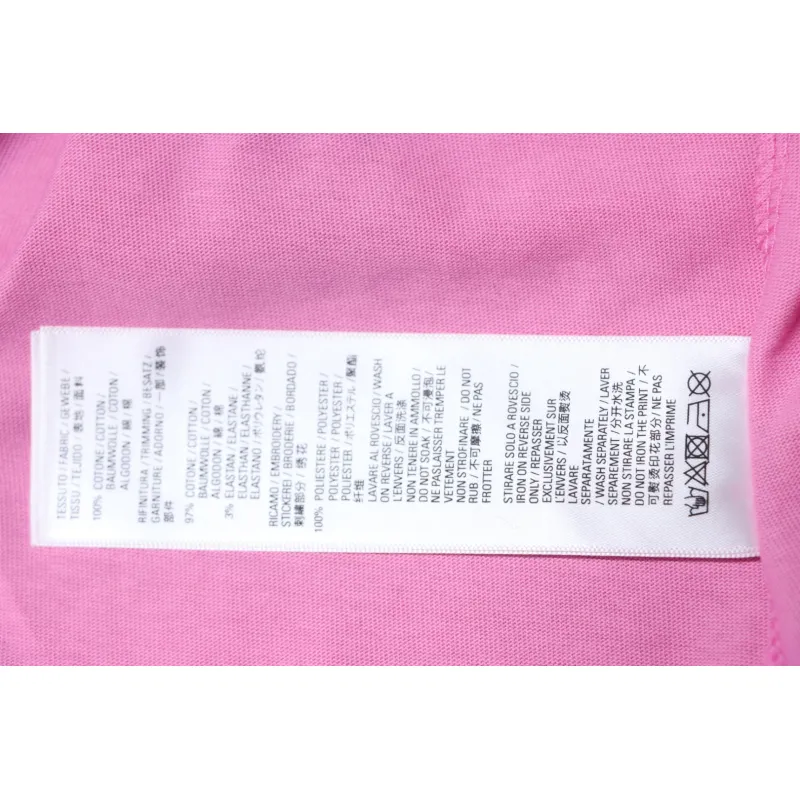 Balenciaga Co-branded Manchester United Football Embroidery T-shirt Pink