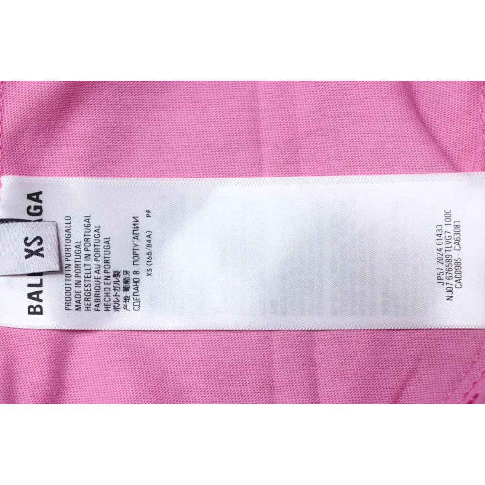 Balenciaga Co-branded Manchester United Football Embroidery T-shirt Pink