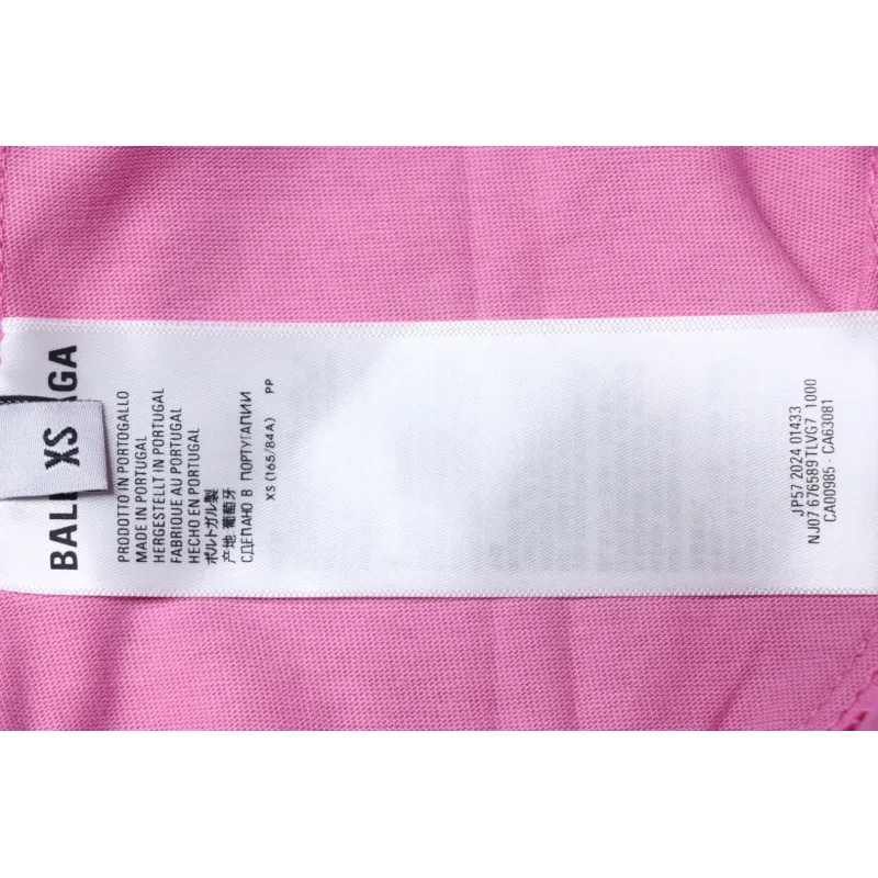 Balenciaga Co-branded Manchester United Football Embroidery T-shirt Pink