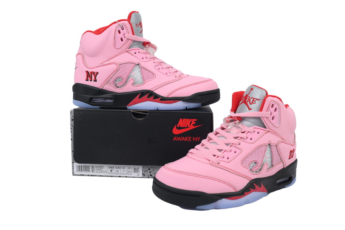 Top Version Air Jordan 5 Retro x Awake NY Arctic Pink DV4982-600