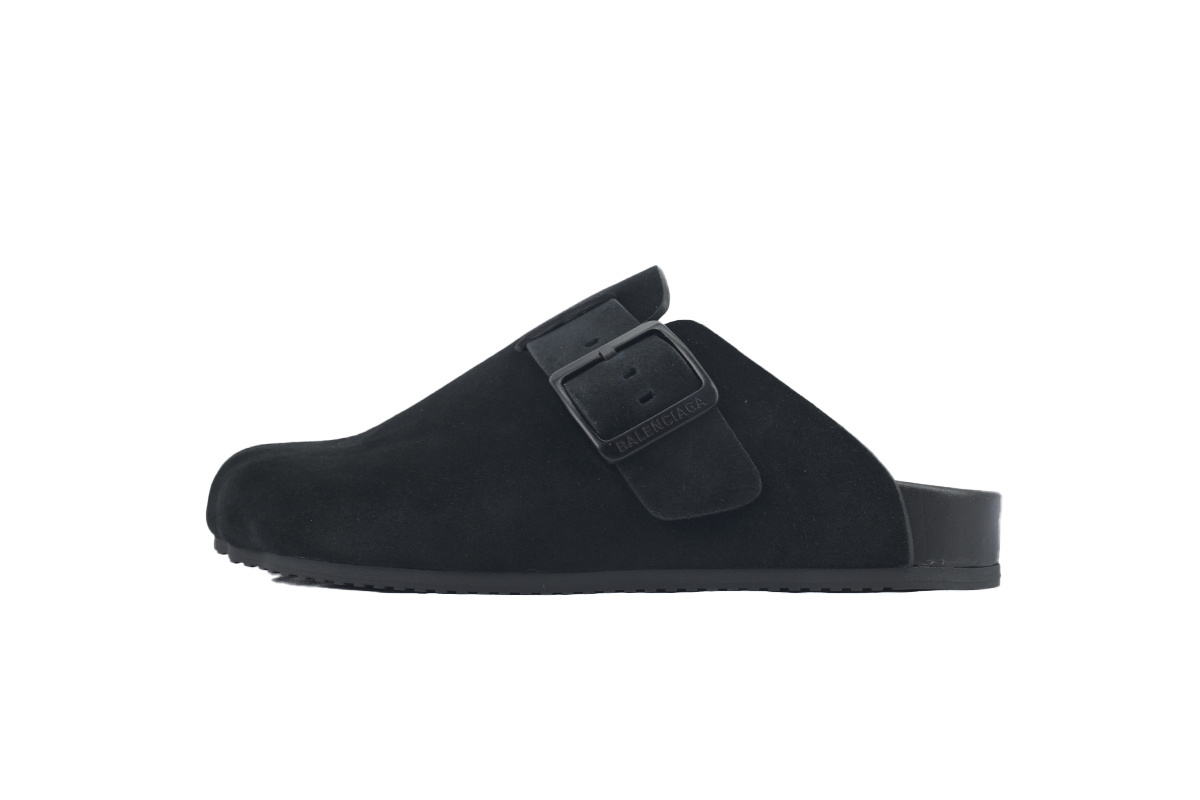 Balenciaga Sunday Suede Mules Black