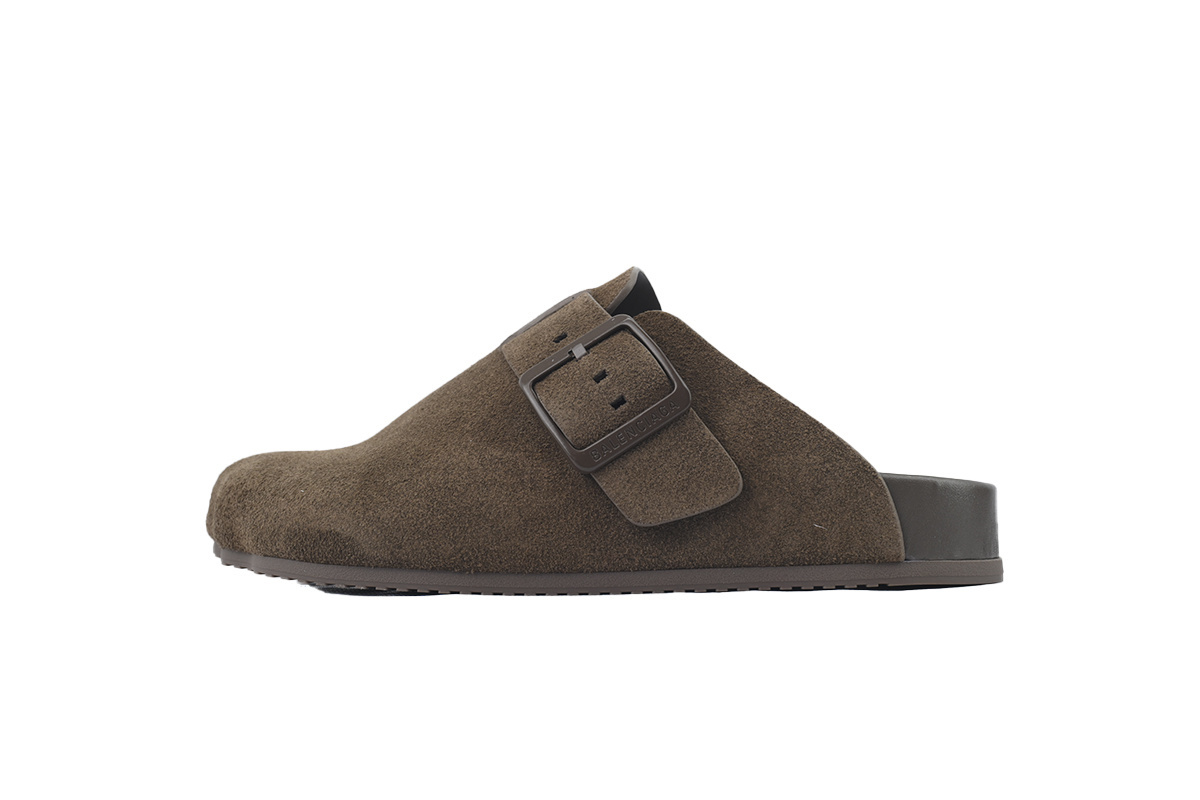 Balenciaga Sunday Suede Mules Brown