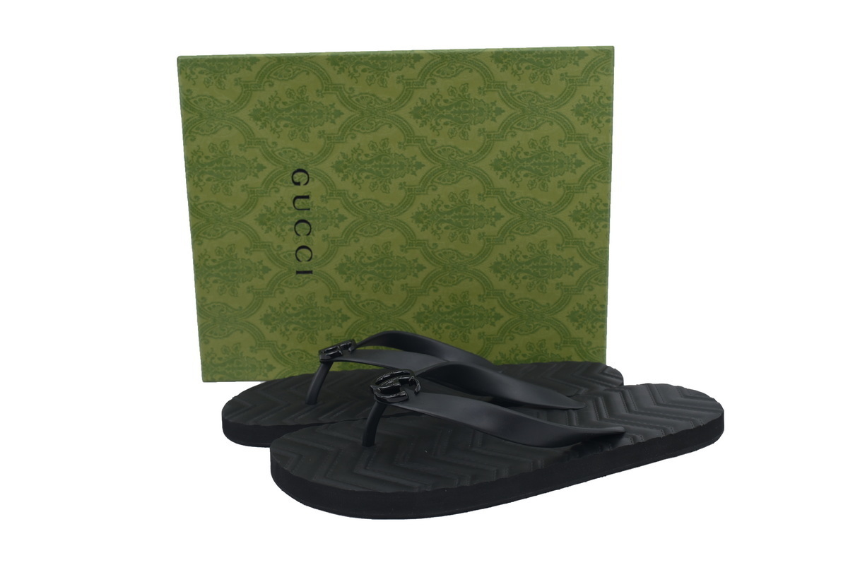 Gucci Double G All black Slippers