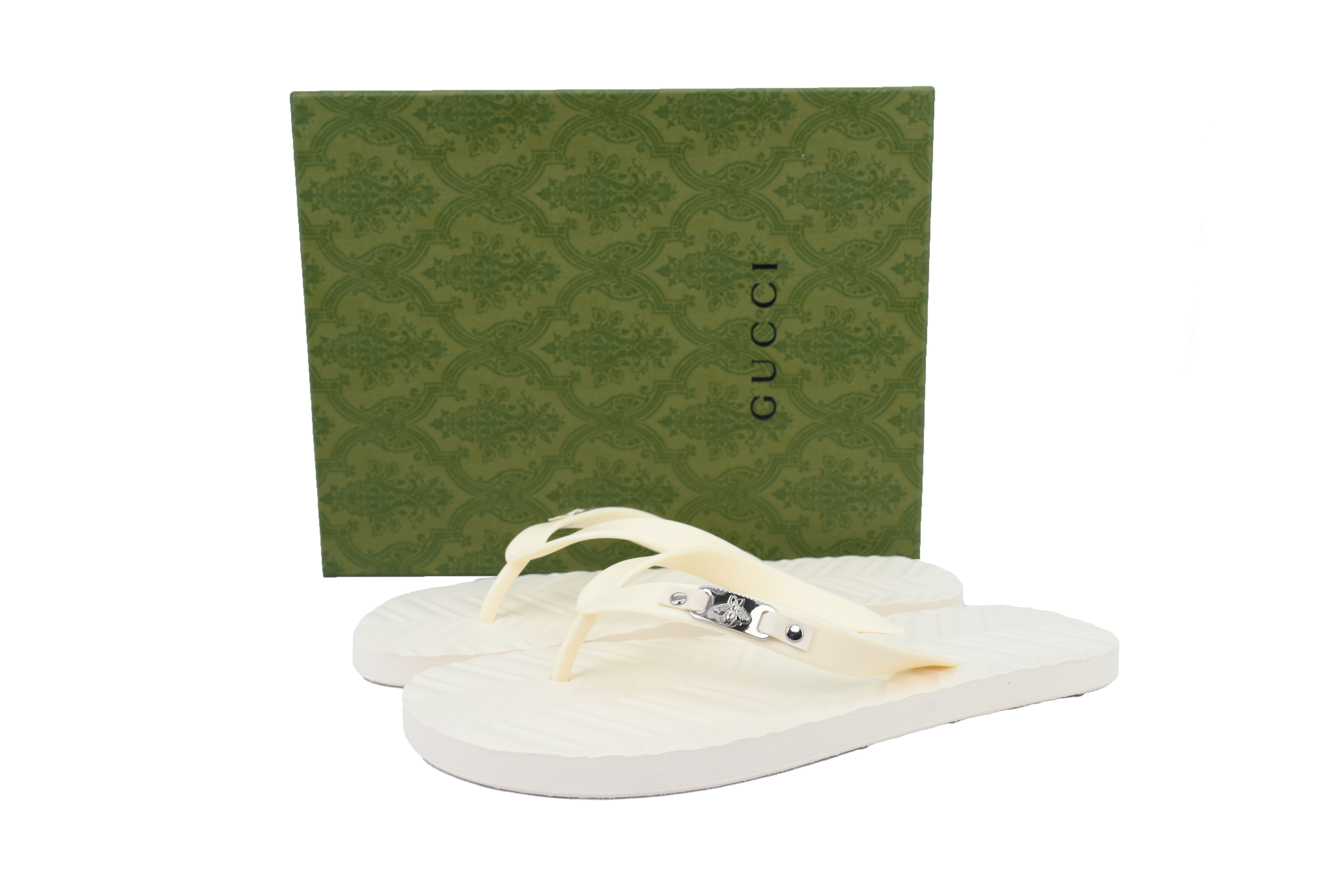 Gucci Flip Flops All White