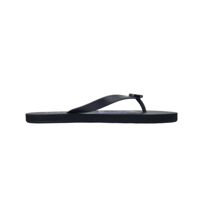 Gucci Flip Flops Blue Bottom Flower All Black 02