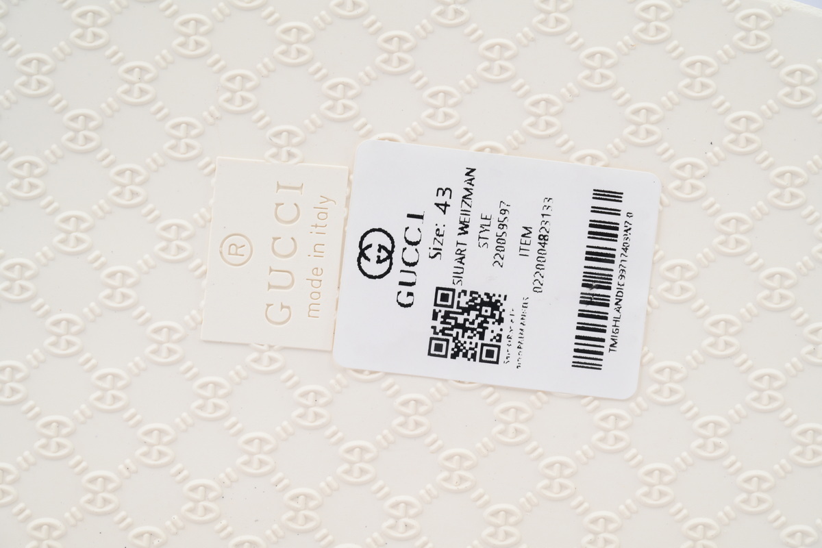 Gucci Slippers Logo Bottom Beige