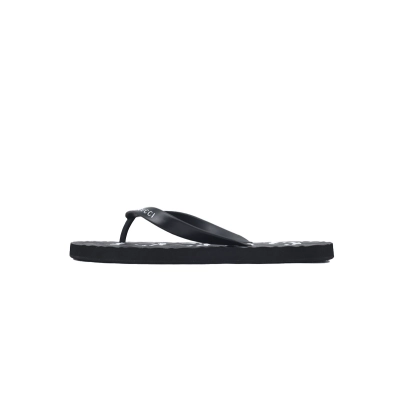 Gucci Flip Flops Logo Bottom Black 01