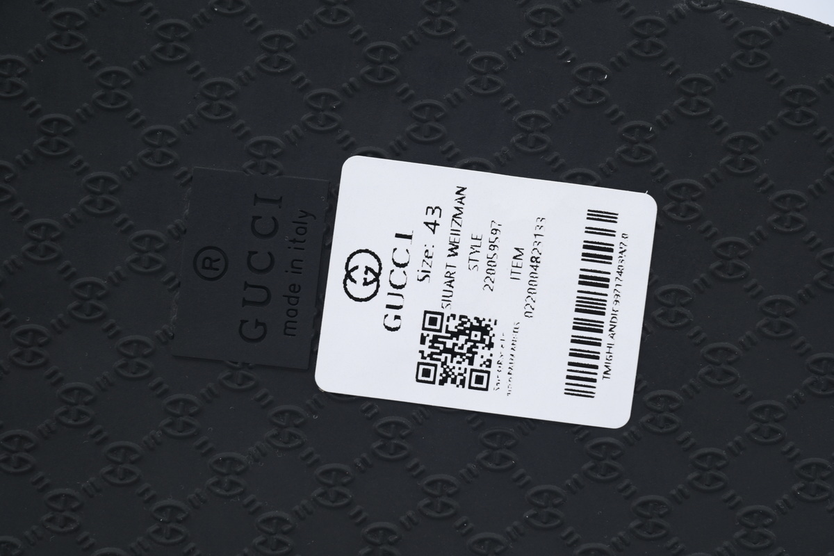 Gucci Flip Flops Logo Bottom Black