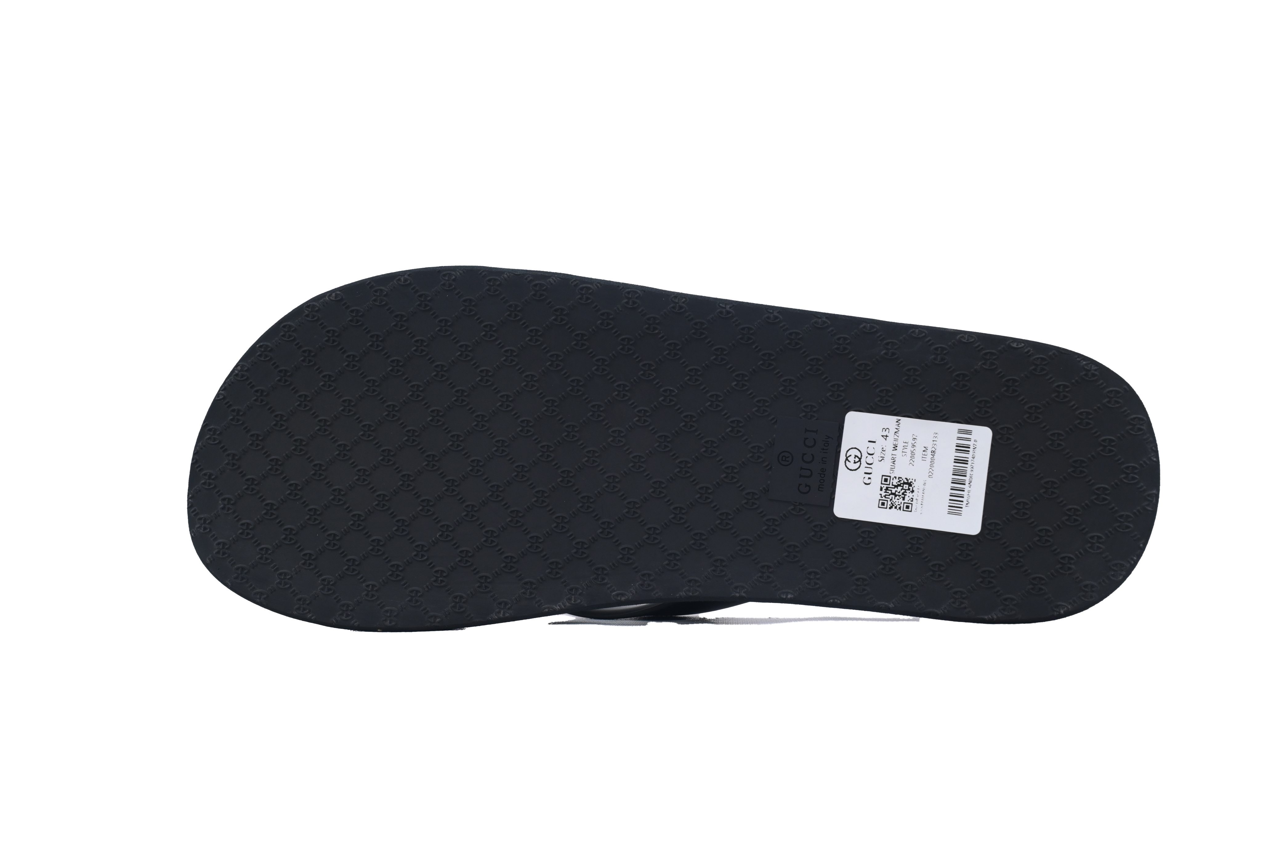 Gucci Flip Flops Red Bottom Flower Black