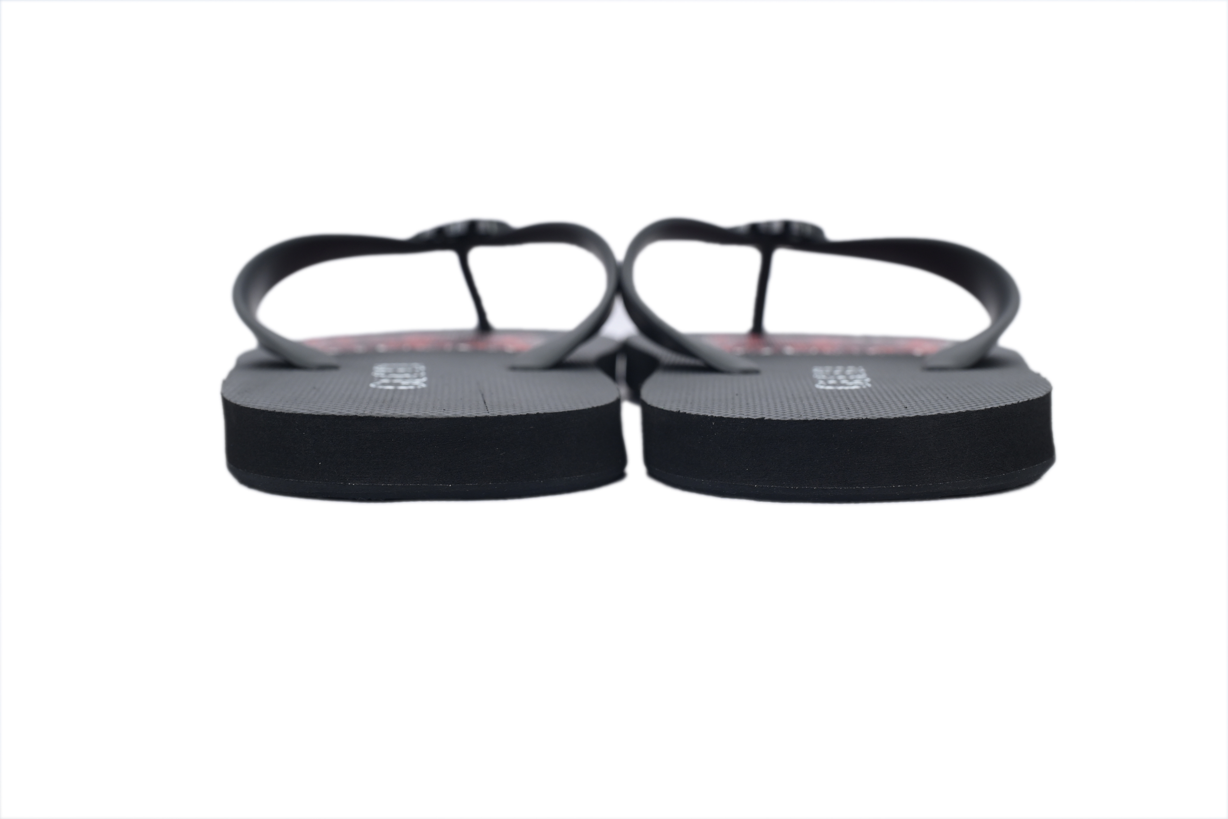 Gucci Flip Flops Red Bottom Flower Black