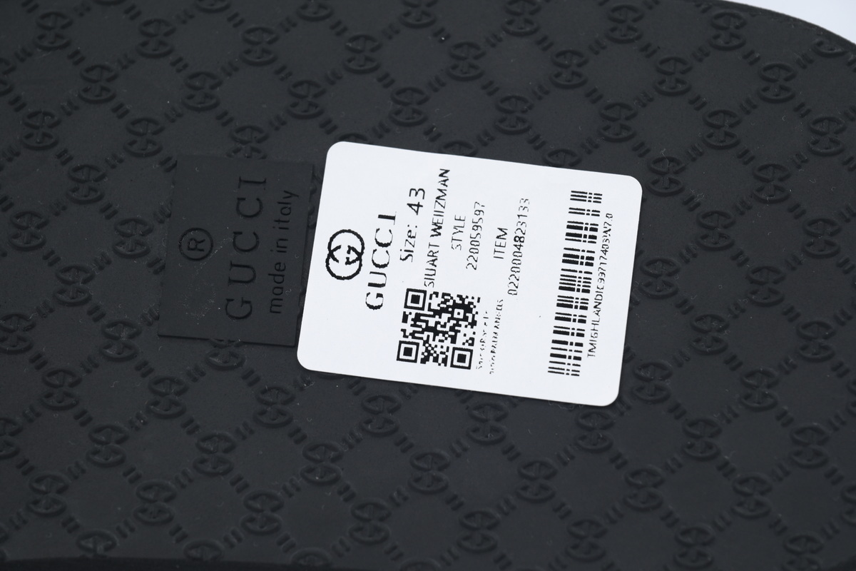 Gucci Slippers Silver Black