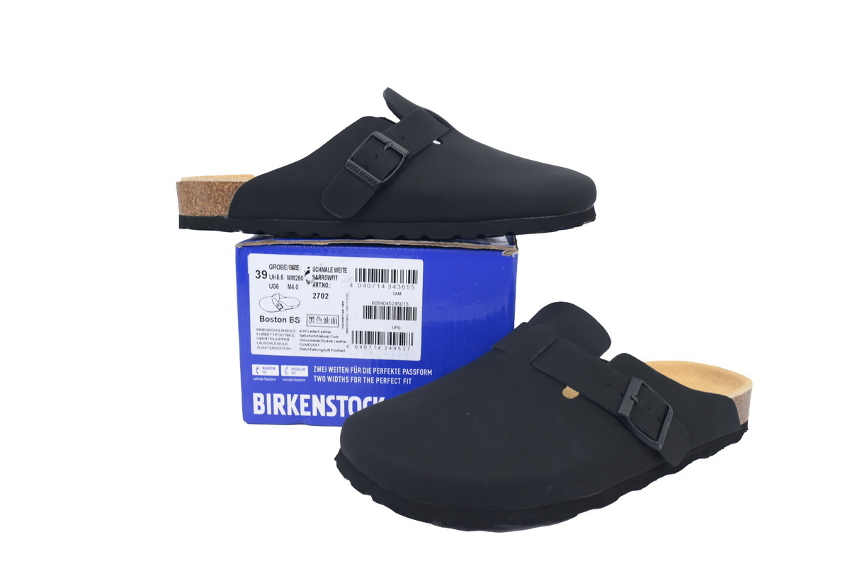 Birkenstock Boston Soft Footbed Black Oil Surface
