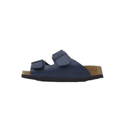 Birkenstock Boston Soft Footbed Blue Leather Surface 01
