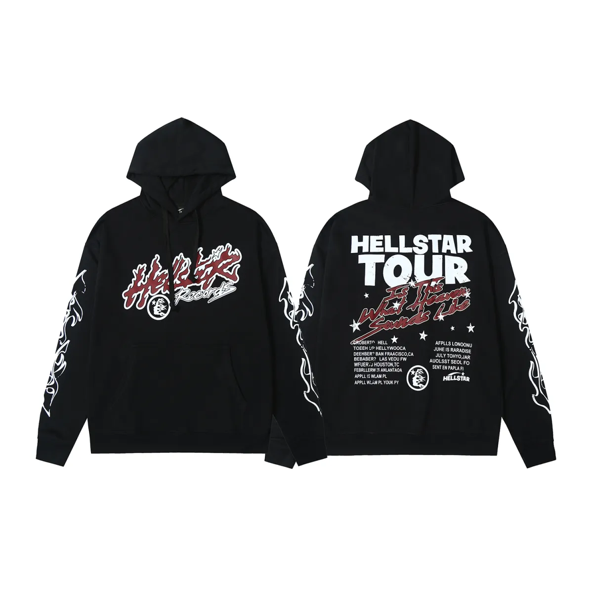 Hellstar Studios Records Tour Hoodie Black