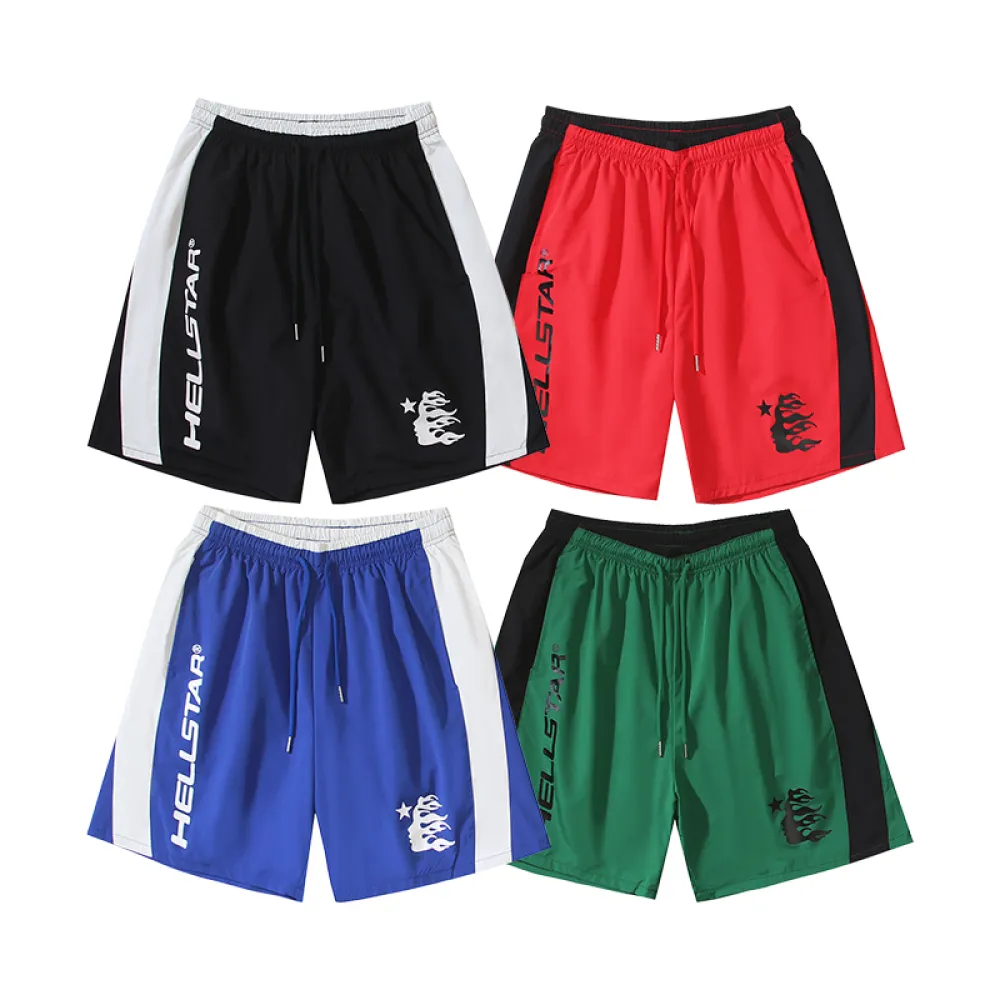 Hellstar Capsule 9 nylon shorts #751 Black/Red/Blue/Green