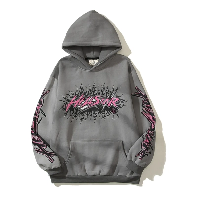 Hellstar Future Flame Hoodie Grey 02