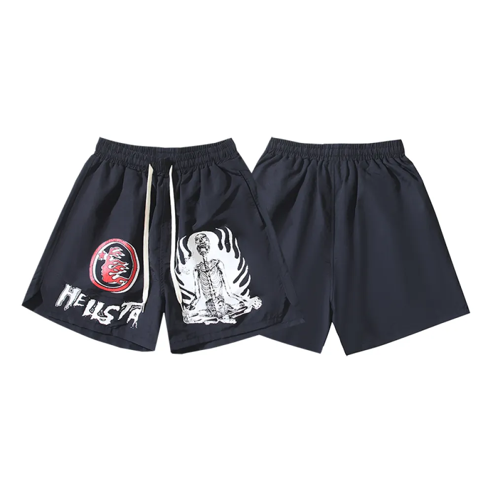 Hellstar Studios Casual Sports Skull Shorts #759 Black