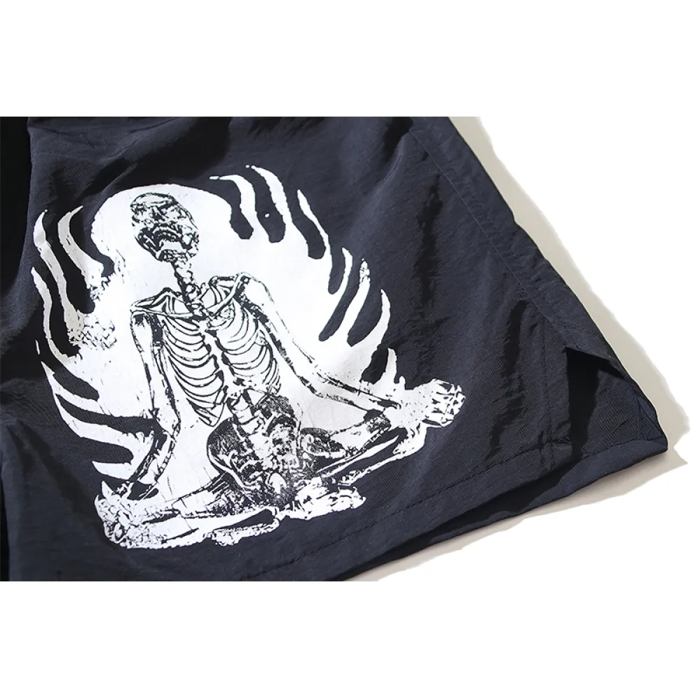 Hellstar Studios Casual Sports Skull Shorts #759 Black