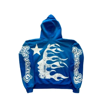 Hellstar Studios Hooded Sweatshirt Blue 02