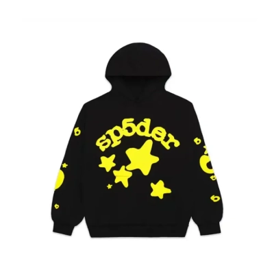 Sp5der Beluga Hoodie Onyx Yellow 01