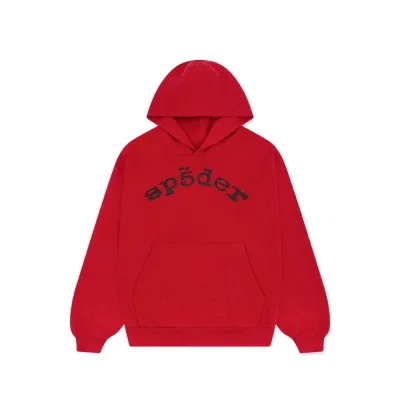 Sp5der VVS Hoodie Red 01