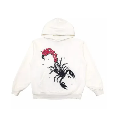 Sp5der x Mariah The Scientist Scorpion Hoodie White 01