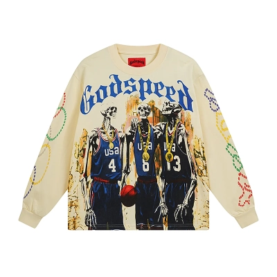 Godspeed Dream Team Long Sleeve T-shirt #3106 Apricot 02