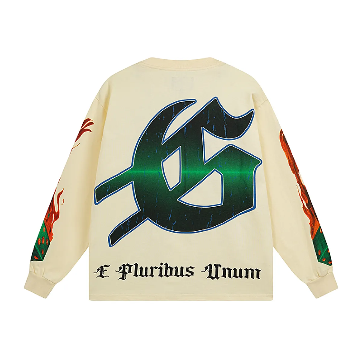 Godspeed Life’s A Gamble Long Sleeve T-shirt #3099 White/Apricot