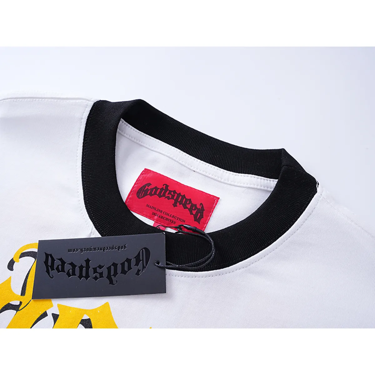 Godspeed Robot Skulls Long Sleeve T-shirt #3096 White/Apricot