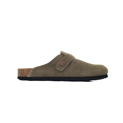 Birkenstock Boston Soft Footbed Suede Leather Taupe 02