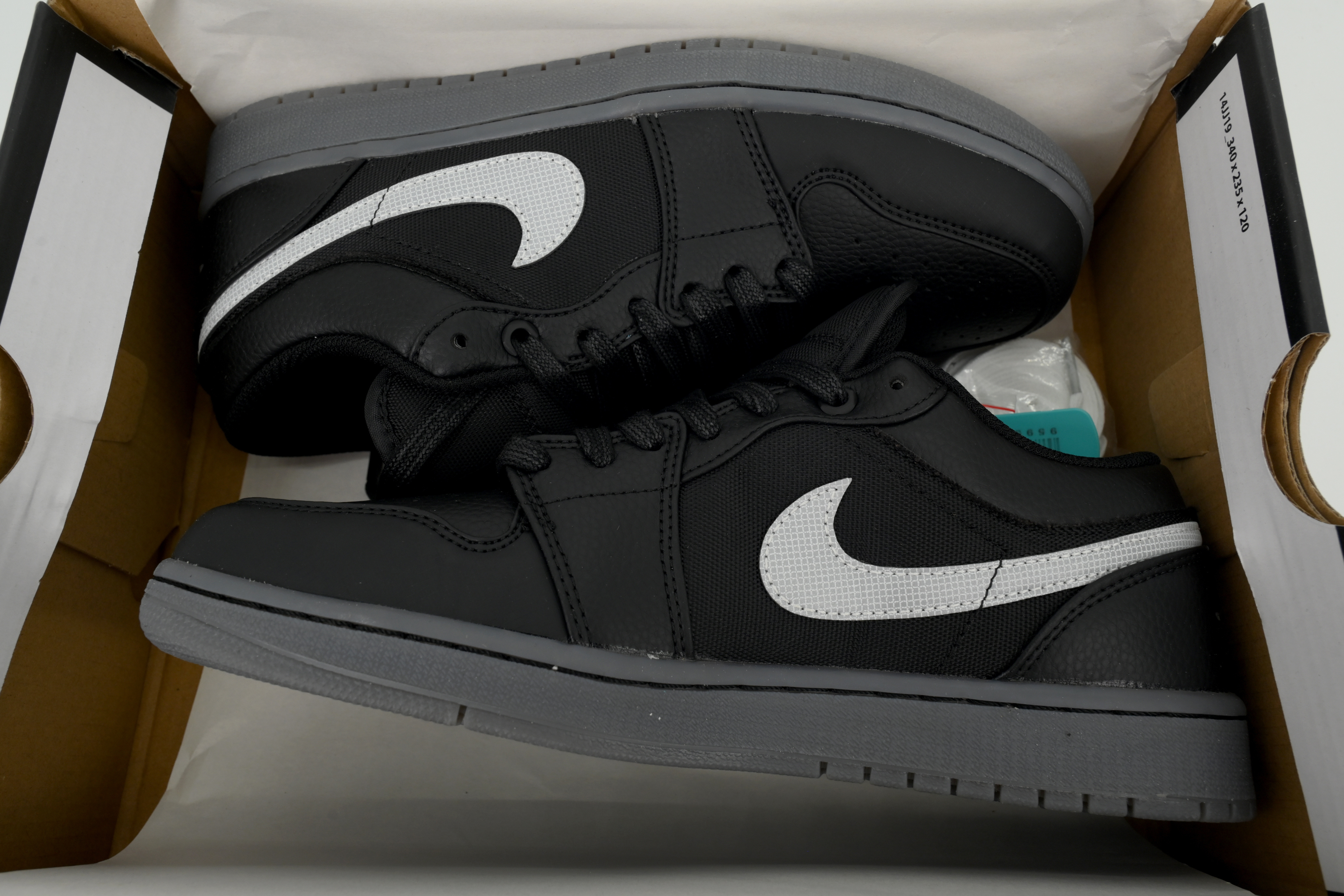 Air Jordan 1 Low Black White Dark Gum HV5968-001 