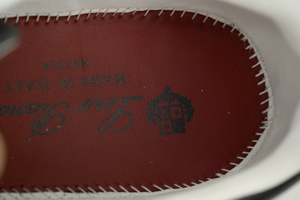 Loro Piana Tennis Walk Sneaker Suede Calf Split Black And Gray