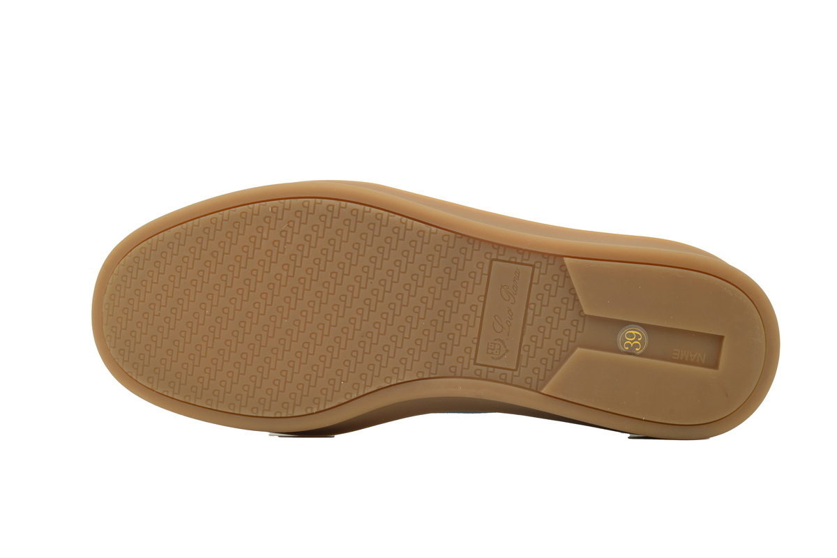 Loro Piana Tennis Walk Sneaker Suede Calf Split Blue And White