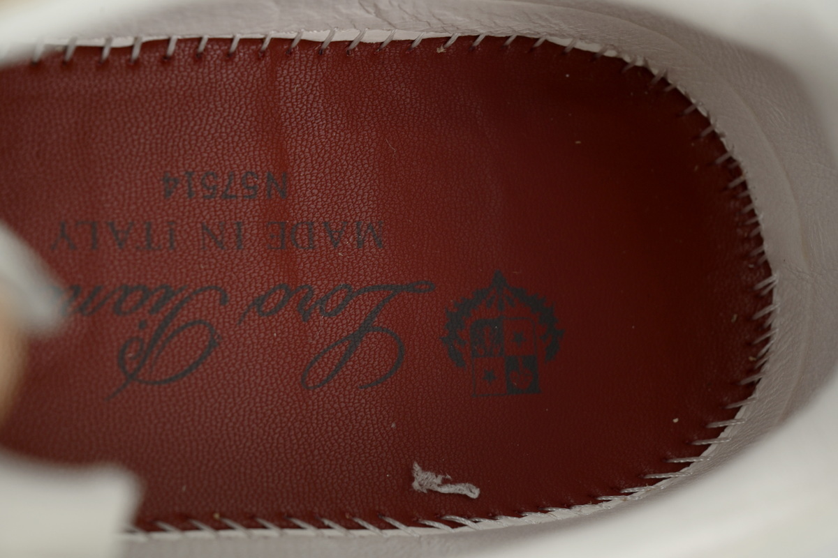 Loro Piana Tennis Walk Sneaker Suede Calf Split Brown And White