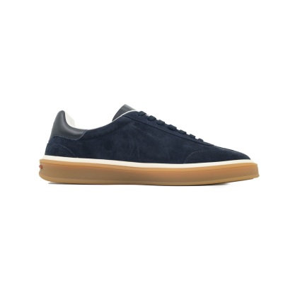 Loro Piana Tennis Walk Sneaker Suede Calf Split Slate Blue 02