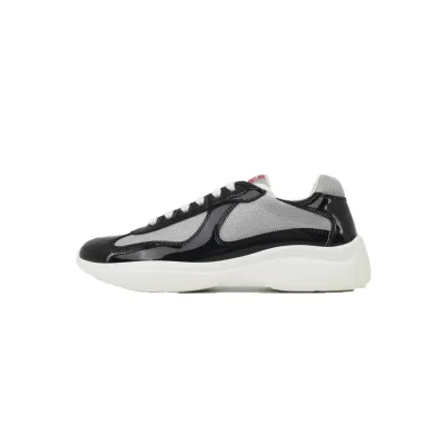 Prada Sneakers Black Gray With Black Shoelaces 01