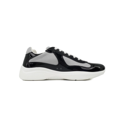 【FLASH SALE】Prada Sneakers Black Gray With Black Shoelaces 02