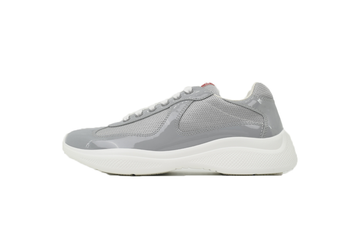 Prada Sneakers Patent Grey White