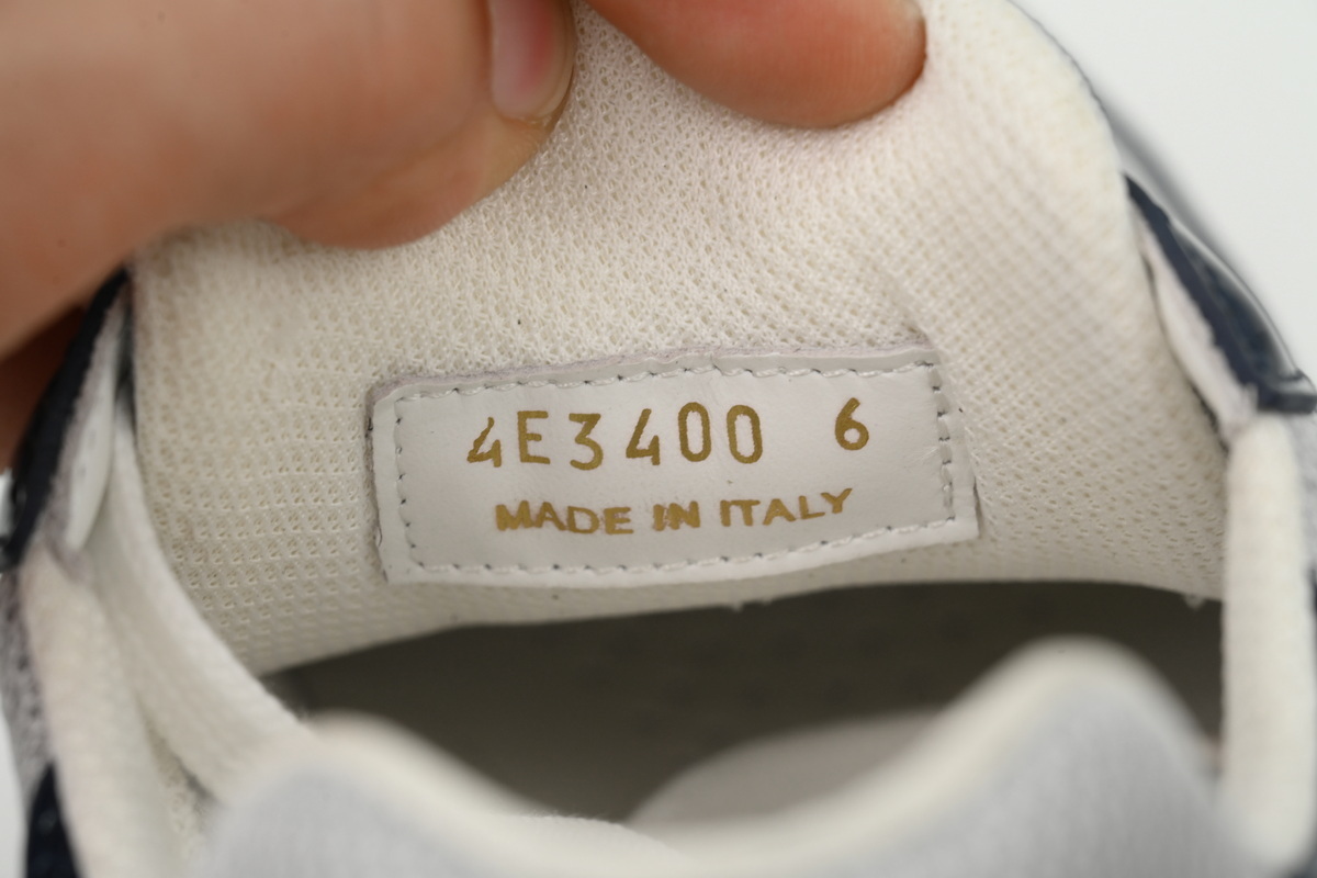 Prada Sneakers Patent Leather White Blue