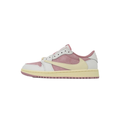Travis Scott x Air Jordan 1 Low OG White Pink DM7866-600 01
