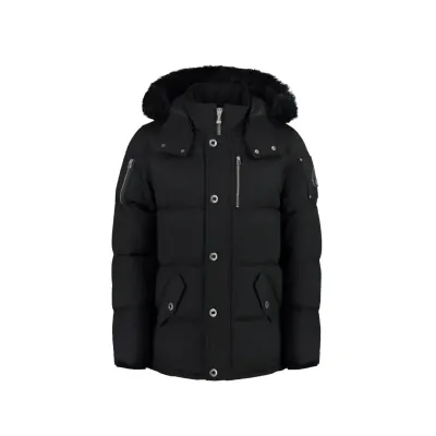  Moose Knuckles 3Q Fur Hood Parka Black 01