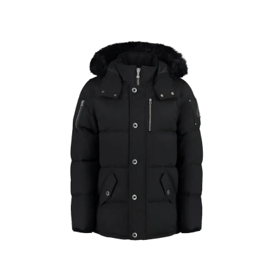  Moose Knuckles 3Q Fur Hood Parka Black 01