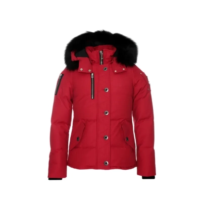  Moose Knuckles 3Q Fur Hood Parka Red 01