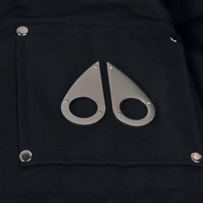 Moose Knuckles Feather Down Hooded Debbie Bomber Black Jacket White Wool Collar 02