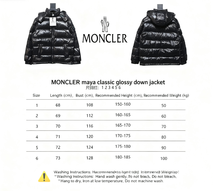 Moncler Puffer Jacket Black H29541A1252068950（for men）