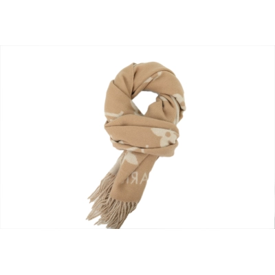 Louis Vuitton Double-Sided Monogram Velvet Fringe Scarf Large Print Khaki 01