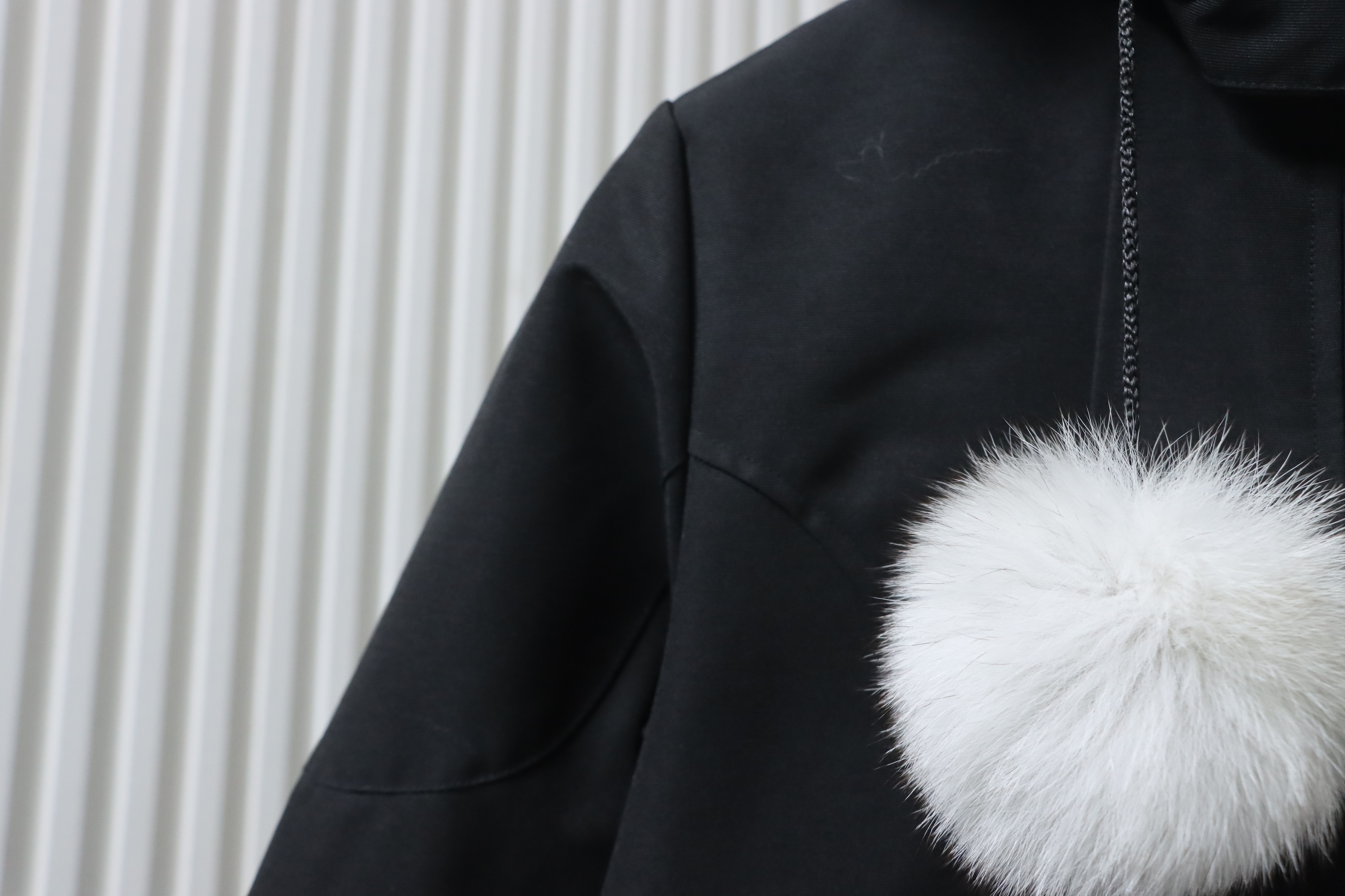 Moose Knuckles Women's Debbie Down Bomber Jacket W/ Fur Black