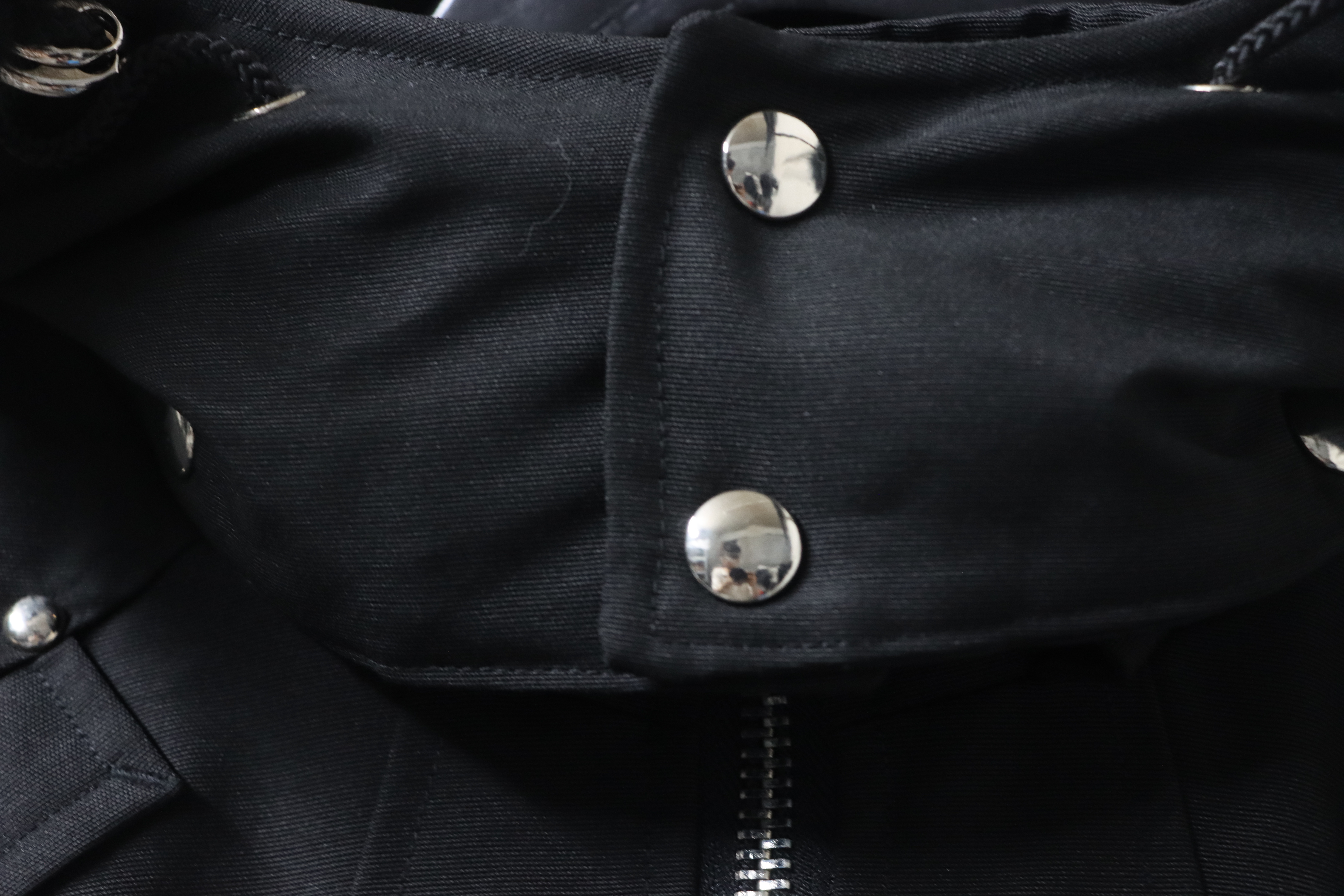 【FLASH SALE】Moose Knuckles Men's Balistic Bomber Zip-Up Fur Jacket Black